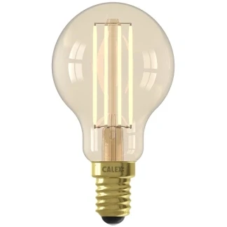 Afbeelding van Slimme lamp E14 Calex Smart Home Kogel (LED, 4.9W, 470lm, 1800 3000K, Dimbaar, Goud)