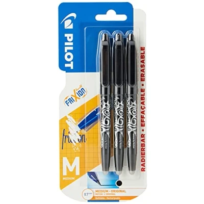 Afbeelding van Rollerpen Pilot Frixion zwart 0.35mm blister à 3 stuks