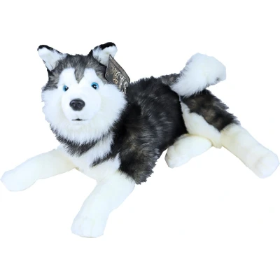 Afbeelding van Boony Natural Decoration pluche husky 53 cm liggend Gebr. de Boon