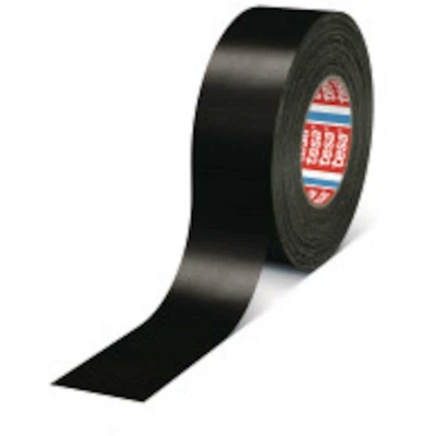 Image de TESA 4657 ruban textile enduit d&#039;acrylique résistant à la température noir 50mm x 50m 04657 00109 00