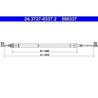 Afbeelding van Ate Handremkabel 24.3727 0337.2