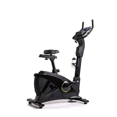 Afbeelding van Zipro iConsole+ Rook Gold Hometrainer Elektromagnetische Fiets, Hartslagsensoren, Gemakkelijk te transporteren, Antislippedalen, Flessenhouder, Homegym, Stabiele structuur, Max. gebruikersgewicht 150 kg, zwart en goud