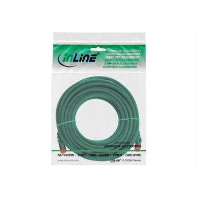 Image de InLine Cordon de raccordement RJ 45 (M) pour 25 m Paire torsadée blindée (SSTP) CAT 6 moulé vert