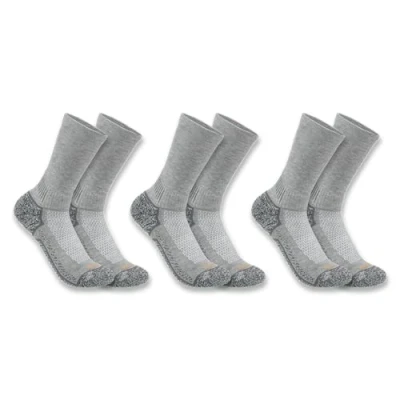 Afbeelding van Carhartt Sokken (3 stuks) heren, antracietgrijs, L, Antraciet grijs.