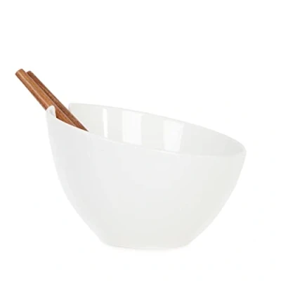 Afbeelding van Homla MOOKA Slakom met lepels wit 24 cm