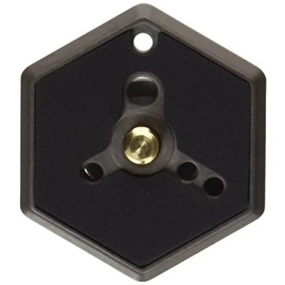 Afbeelding van Manfrotto 030 38 Piastra per Testa Esagonale in Alluminio con Attacco da 3/8 inch, zwart
