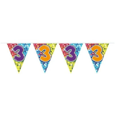 Image de Mini Drapeau Line Slinger 3 ans Blocs d&#039;anniversaire mètres
