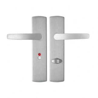 Afbeelding van Deurklink met wc sluitingsschild AXA Curve 63 mm (Aluminium)
