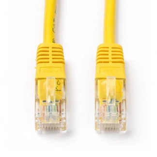 Afbeelding van Netwerkkabel Cat5e U/UTP 1 meter (100% koper, Geel)