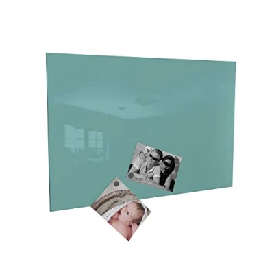 Afbeelding van Magneetbord, wandbord, verschillende maten en kleuren, 10 magneten, vervaardigd in Duitsland, 60 x 90 cm, turquoise