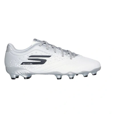 Afbeelding van Skechers Performance Razor JR Youth Voetbalschoenen met Kunststof noppen voor kinderen, Maat: 38, White/silver