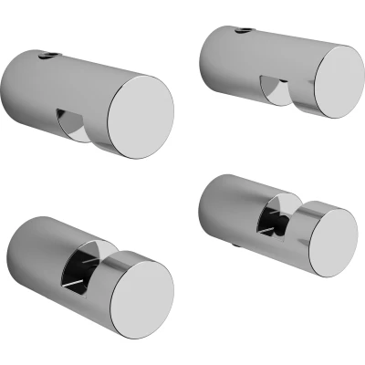 Afbeelding van Clou Hold Me set à 4 spiegelklemmen rond chroom