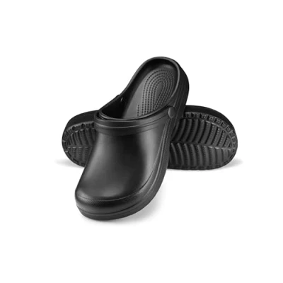 Afbeelding van ESTRO Tuinklomp voor dames, tuinklomp, sandalen, kunststof, licht, rubber, schoenen, klompen, tuinklompen, F07, zwart.