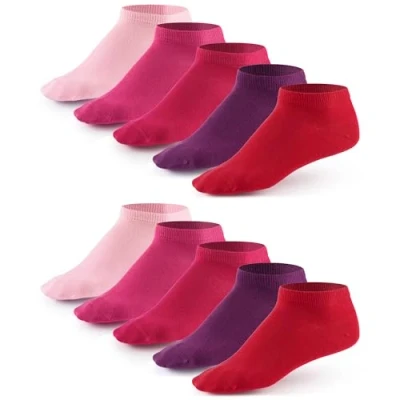 Afbeelding van Mat And Vic&#039;s Sokken, comfortabel, ademend, OEKO TEX 100 35 36 37 38 39 40 41 42 43 44 45 46 uniseks (10 paar), 10 paar Berry Colors, 47 50
