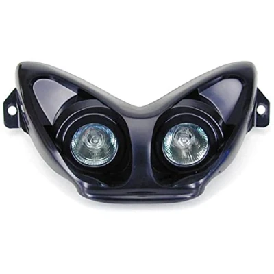 Afbeelding van one by Camamoto cod. 77201351 halogeen masker koplamp dichroïsch zwart compatibel met yamha aeroz/mbk nitro jaar 1997 2012