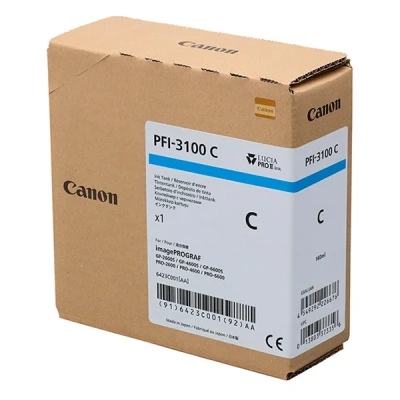 Image de Canon PFI 3100 C 160 ml cyan original réservoir d&#039;encre pour imagePROGRAF GP 2600S, 4600S, 6600S, PRO 2600, 4600, 6600