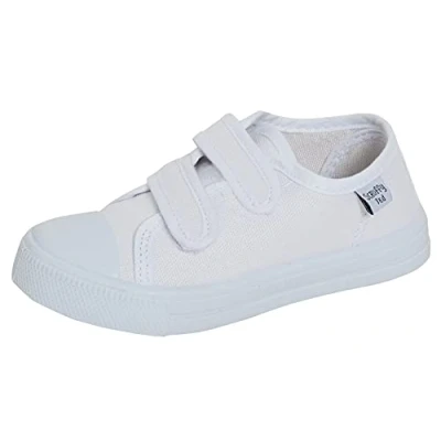 Afbeelding van Scruffy Ted Kinderen canvas schoenen jongens sneakers meisjes pumps unisex eenvoudige bevestiging plimsolls casual schoenen, Wit.