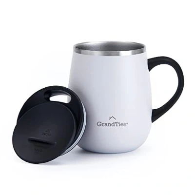 Afbeelding van GRANDTIES Geïsoleerde koffiemok met schuifdeksel, 460 ml