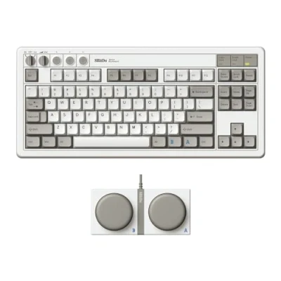 Afbeelding van 8BitDo Retro Mechanical Keyboard, Bluetooth/2.4G/USB C Hot Swappable Gaming Keyboard with 87 Keys, Dual Super Programmable Buttons for Windows and Android M Edition QWERTY English
