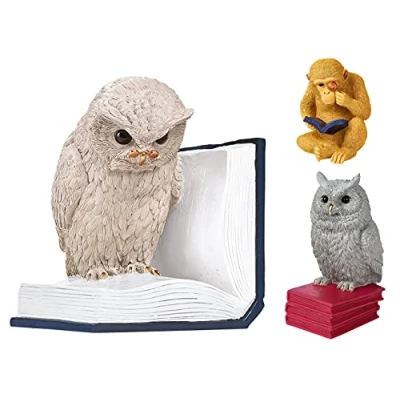 Afbeelding van Moses Boekensteun Uil Op Boek 13 X 16,5 Cm Polyresin Wit