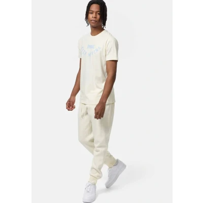 Afbeelding van Lonsdale Normale Passform Rosemarkie Tshirt print, Heren, Maat: Medium, Beige/blue