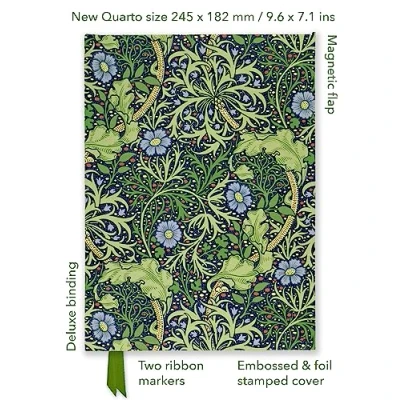 Afbeelding van Flame Tree Quarto Notebook William Morris: Seaweed (Foiled Journal)