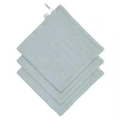 Afbeelding van Lässig Washandjes Set Dots Powder Blue Badstof 3 Stuks