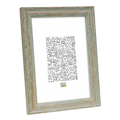 Afbeelding van Deknudt Frames fotolijst S46MF8 groen verweerde look foto 15x20 cm