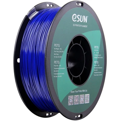 Afbeelding van eSun PETG Solid Blue/blauw 1.75mm 3D printer filament 1kg