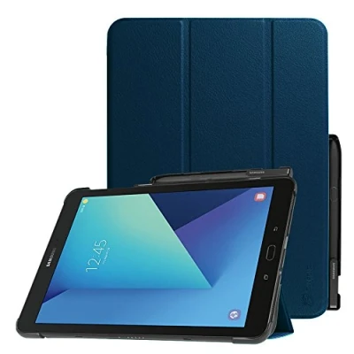 Afbeelding van FINTIE beschermhoes voor Samsung Galaxy Tab S3 9,7 inch SM T820 / T825 tablet met penhouder, harde hoes, automatische slaap/wake functie, marineblauw