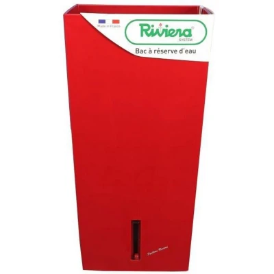 Afbeelding van Zelfwaterende bloempot Riviera Eva New Plastic Vierkant Rood (37 x 37 68,5 cm)