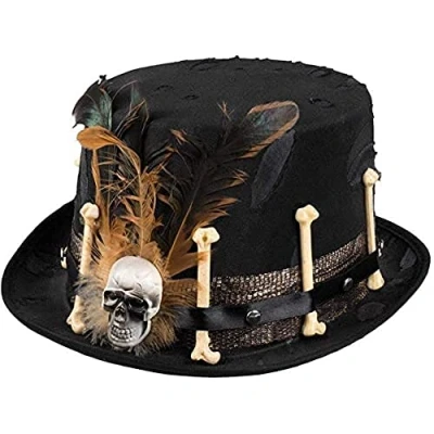 Afbeelding van Boland Hoed Voodoo Nana Zwart 58 Volwassenen Unisex Halloween accessoire Horror