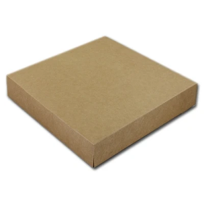 Afbeelding van Taartdoos 25x25x5cm. Kraft 3st