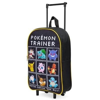 Afbeelding van Pokemon Kinderbagage, kleine kinderkoffer, 39 cm, 10 l, 2 wielen, zwart, ritssluiting, zwart/multi, Roltas