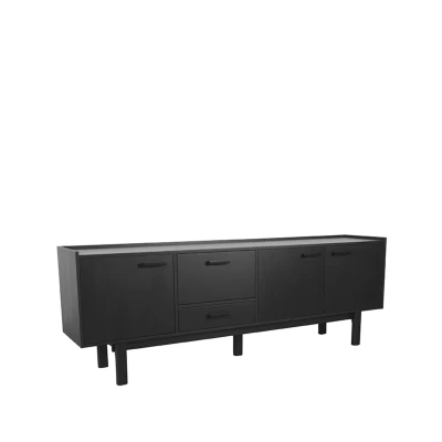 Afbeelding van LABEL51 Dressoir Cali Zwart Eiken