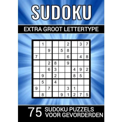 Image de Sudoku Extra Groot Lettertype 75 Puzzels voor Gevorderden