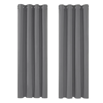 Afbeelding van Deconovo thermo isolerende verduisteringsgordijnen voor de slaapkamer, 117 x 183 cm, lichtgrijs, 2 gordijnpanelen