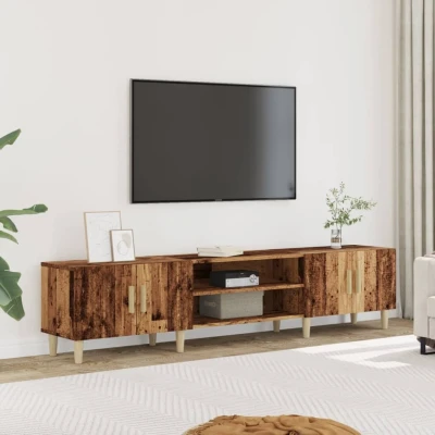 Afbeelding van vidaXL Tv meubel 180x31,5x40 cm bewerkt hout oud houtkleurig