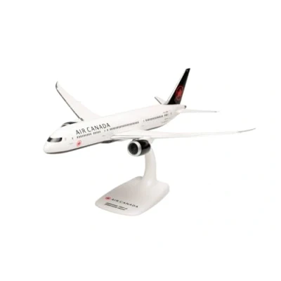 Afbeelding van herpa 612326 Snap Fit miniatuurvliegtuig Air Canada Boeing 787 9 Dreamliner miniatuur schaal 1:200 verzamelmodel met voet, kunststof, meerkleurig