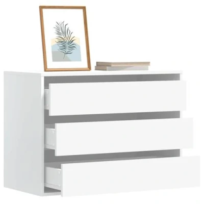 Image de vidaXL Commode d&#039;angle blanc 80x41x58 cm bois d&#039;ingénierie852852