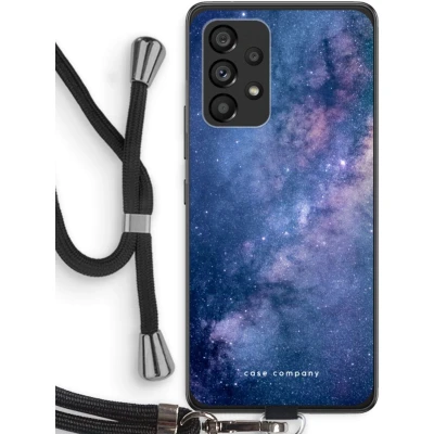 Afbeelding van Case Company® hoesje met Koord geschikt voor Samsung Galaxy A53 5G Nebula Telefoonhoesje Zwart Bescherming aan alle Kanten en Over de Schermrand