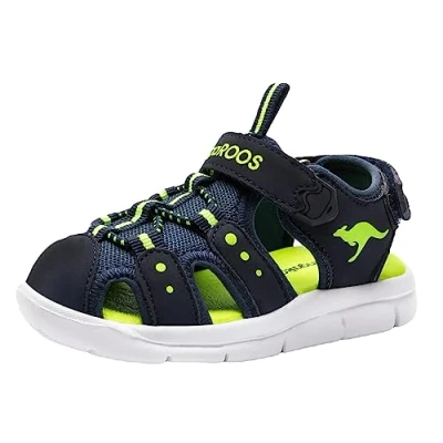 Afbeelding van Kangaroos Kmini Sandalen voor kinderen, Maat: 22, Dark navy/lime Imitatieleer/ textiel