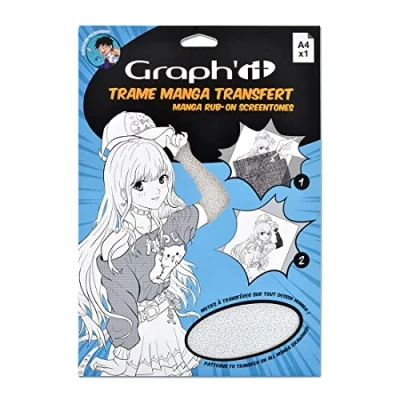 Image de Graph&#039;it Trame à Transférer pour le Dessin et Illustration Manga Décalcomanie par Transfert Sec Format A4 Motif Points Aléatoires