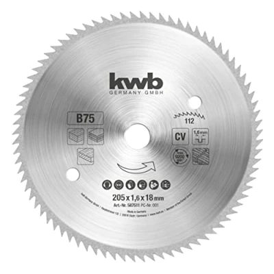 Afbeelding van kwb 587511 Cirkelzaagblad 205 x 18 mm 1 stuk(s)