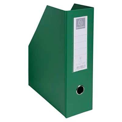 Afbeelding van Exacompta 90163E verzamelalbum van hard pvc met gelijmde etikettenhouder en greepgat, achterkant 100 mm, donkergroen
