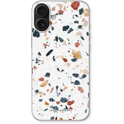 Afbeelding van Case Company® hoesje geschikt voor iPhone 16 Plus Terrazzo N4 Soft Cover Telefoonhoesje Bescherming aan alle Kanten en Schermrand