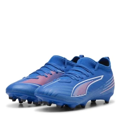 Image de PUMA Ultra 6 MATCH FG/AG Football Boots Youth, Chaussures, Bleu/Blanc/Glowing Rouge, 37