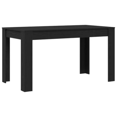 Afbeelding van vidaXL Eettafel Zwart Eiken Hout Medium Duurzaam