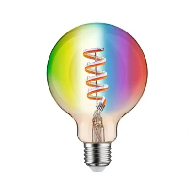 Afbeelding van 29160 Paulmann Home LED lamp E27 Energielabel: G (A G) 6.3 W RGBW Goud