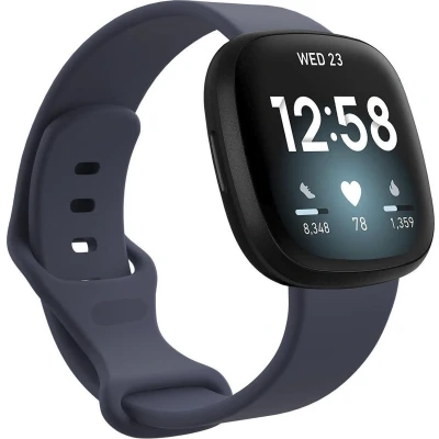 Afbeelding van iMoshion bandje Geschikt voor Fitbit Versa 4 / 3 Sense 2 Siliconen Donkerblauw